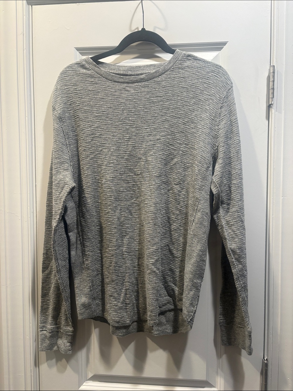 MENS Lucky Brand Gray Ribbed Knit Top